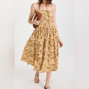 RHODE Katrina Floral Print MIDI Dress - XS/0